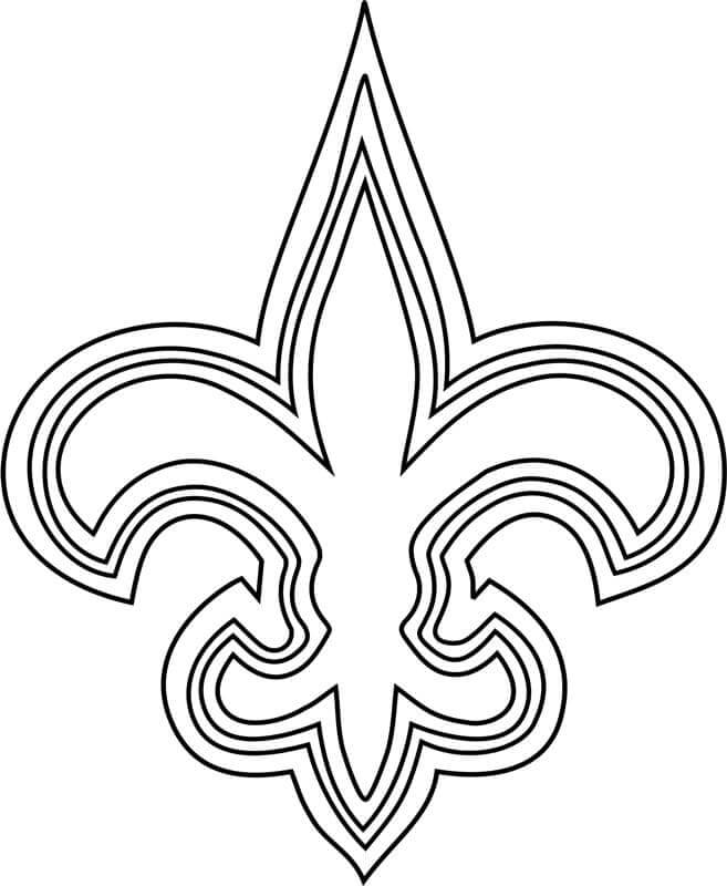 Dibujos de Logotipo De Los Santos De Nueva Orleans De La NFL para colorear