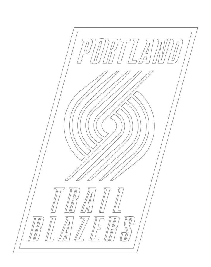 Dibujos de Logotipo De Los Trail Blazers De La NBA para colorear