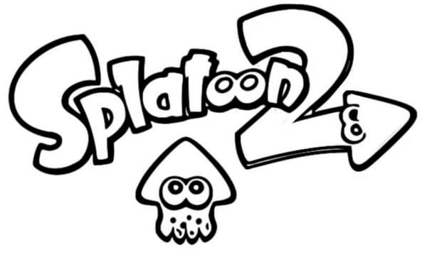 Logotipo De Tirador En Tercera Persona De Splatoon para colorir