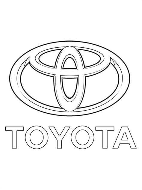 Logotipo De Toyota para colorir