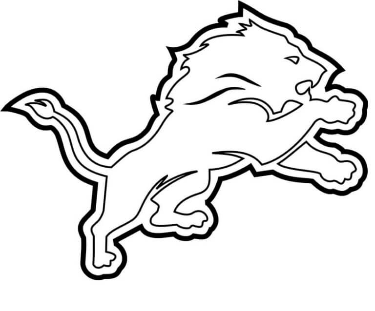 Logotipo Del Club De La NFL De Los Leones De Detroit para colorir