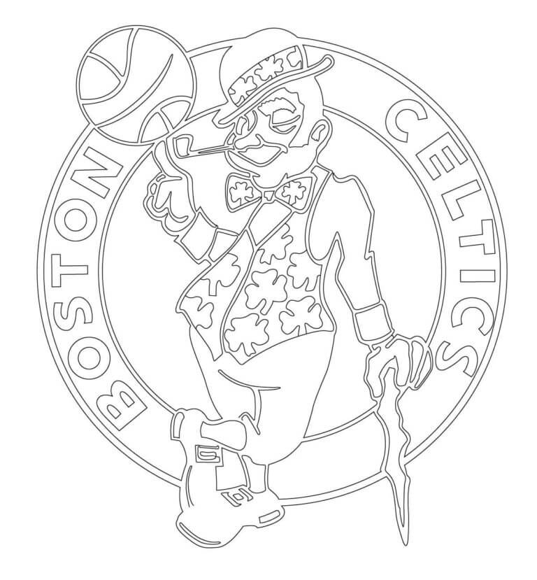 Dibujos de Logotipo Del Club De Los Celtics De La NBA para colorear