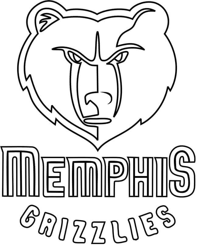 Dibujos de Logotipo Del Club De Los Grizzlies De La NBA para colorear