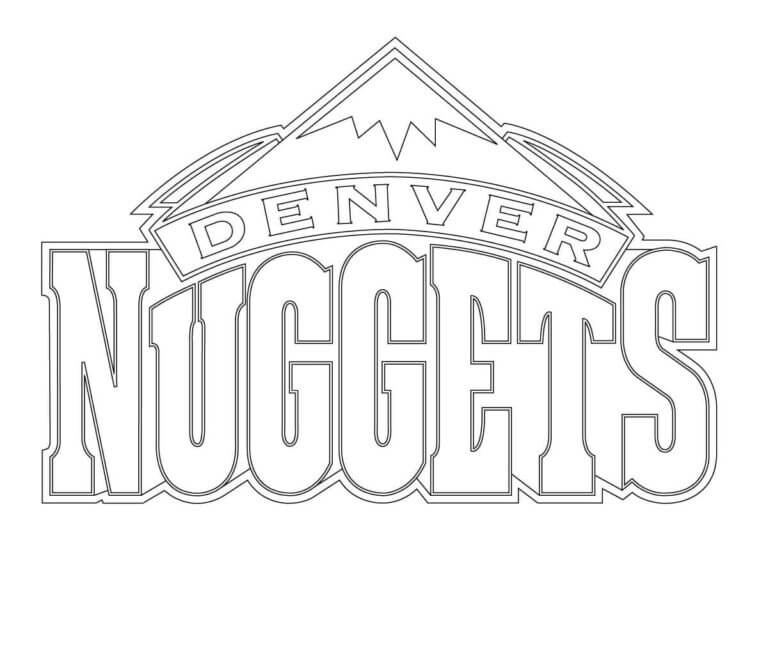 Logotipo Del Club De Los Nuggets De La NBA para colorir
