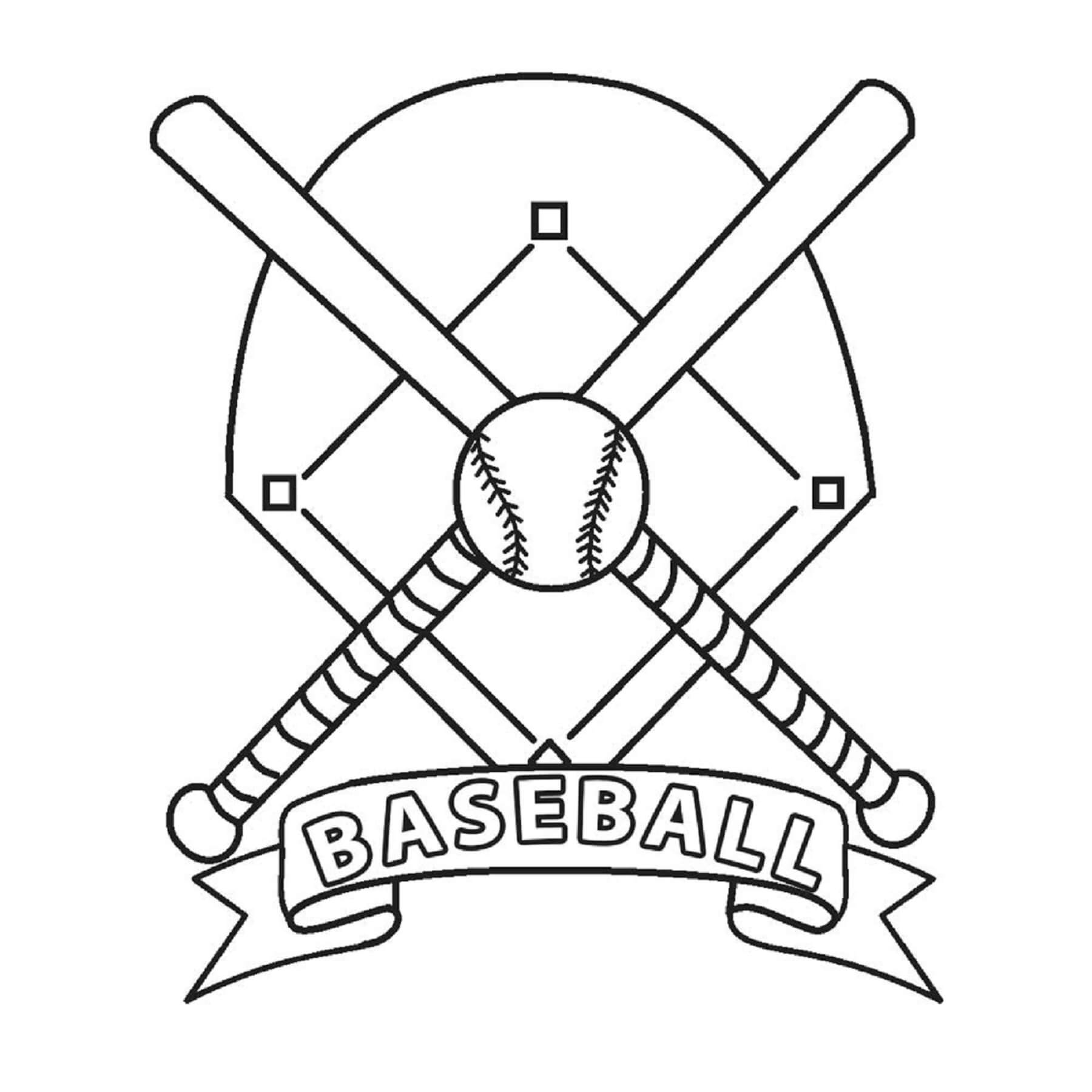 Logotipo Del Equipo De Béisbol para colorir