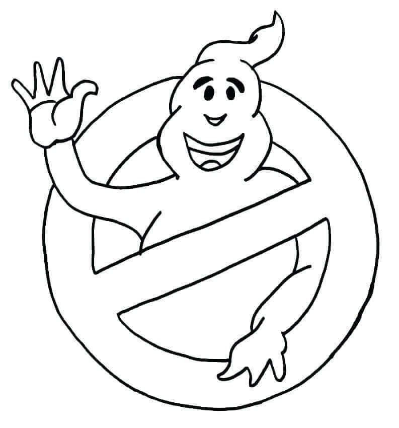 Logotipo Divertido de Cazafantasmas para colorir