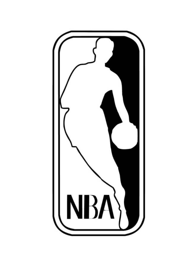 Logotipo Grande De La NBA para colorir