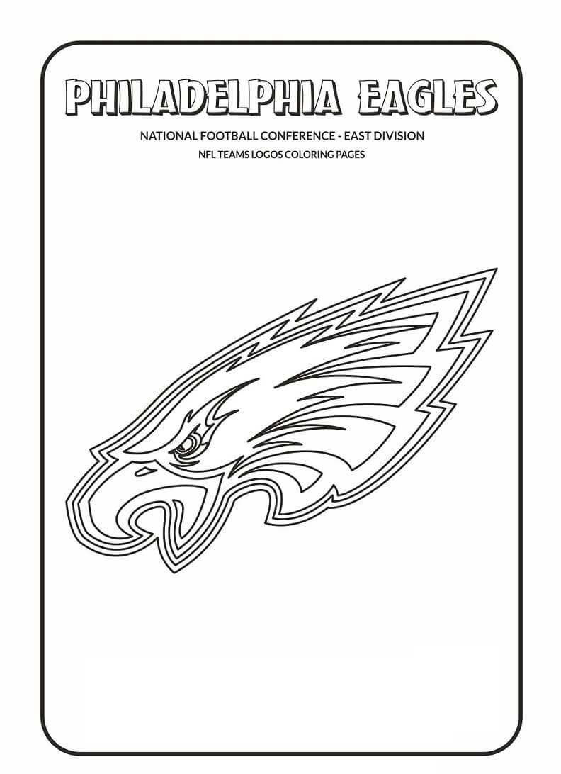 Logotipo Pequeño de las Águilas de Filadelfia para colorir