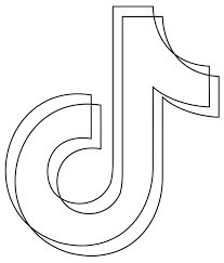 Dibujos de Logotipo Tiktok para colorear