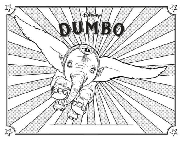 Logotipo de Dumbo para colorir