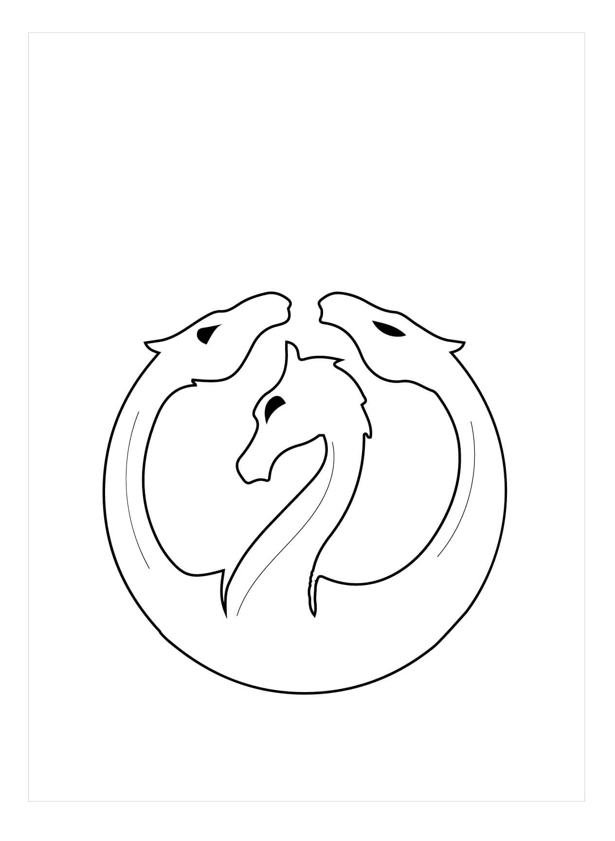 Logotipo de Hidra para colorir