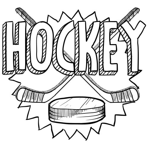 Logotipo de Hockey para colorir