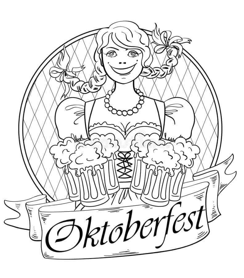 Dibujos de Logotipo de Oktoberfest para colorear