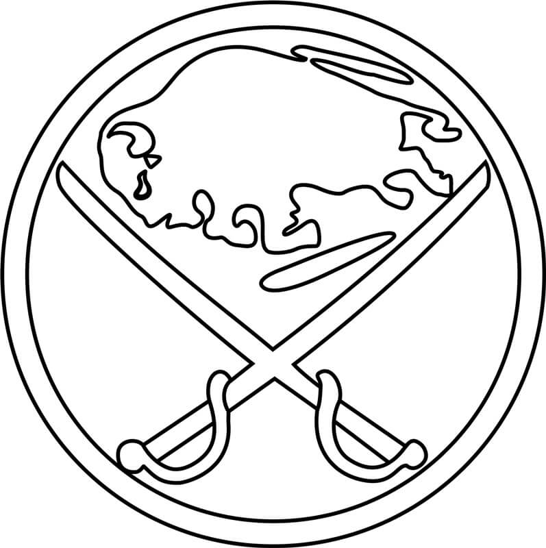 Logotipo de Sables de Búfalo para colorir