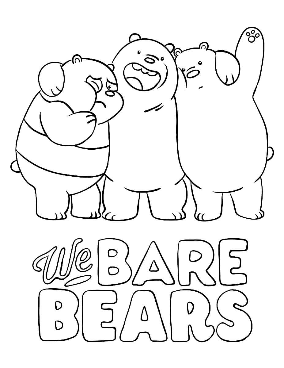 Dibujos de Logotipo de We Bare Bears para colorear