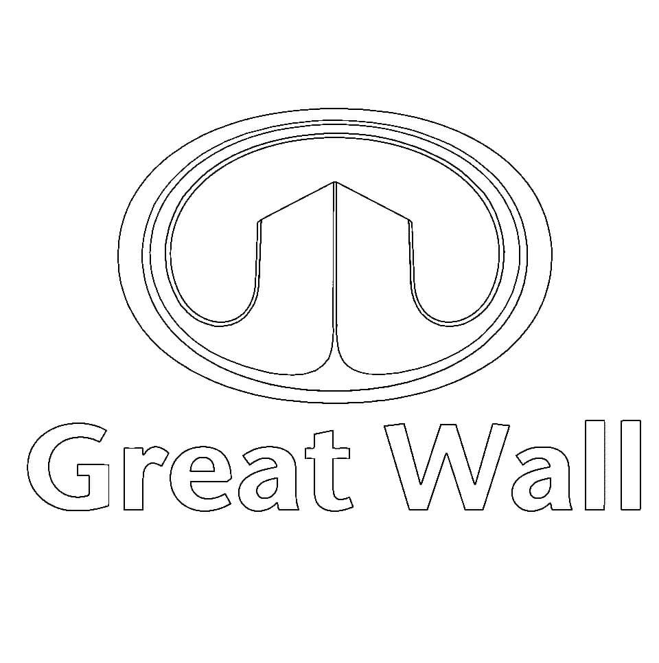 Logotipo de la Gran Muralla para colorir