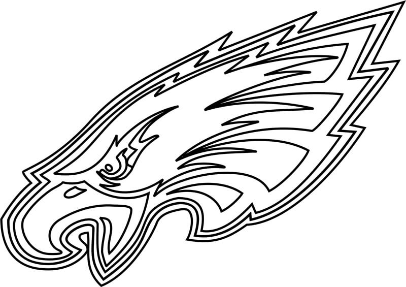 Dibujos de Logotipo de las Águilas de Filadelfia para colorear