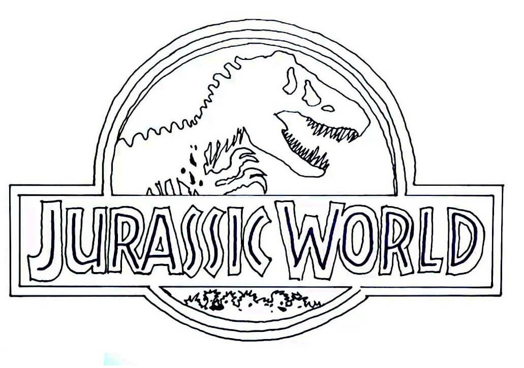 Dibujos de Logotipo del Mundo Jurásico para colorear