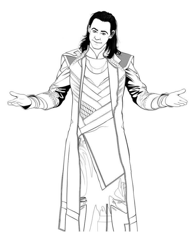 Dibujos de Loki en la Película para colorear