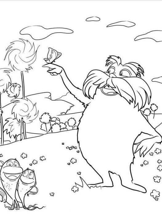 Lorax Dr Seuss para colorir