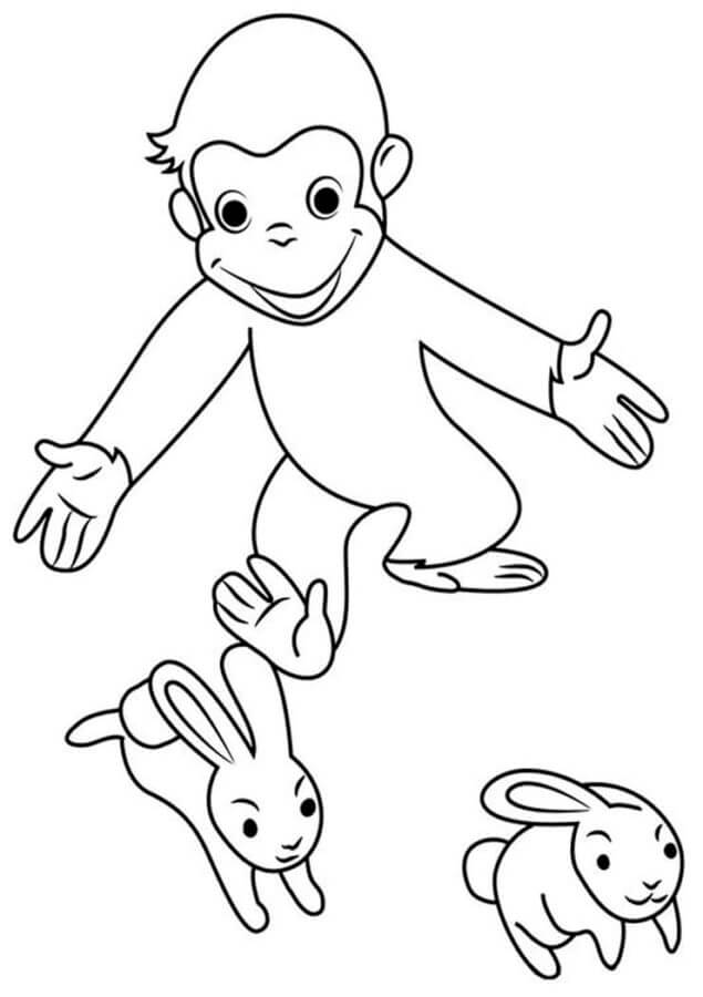Dibujos de Los Conejos De Bill Saltan Lejos De George para colorear