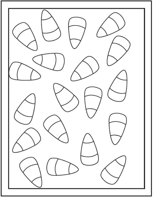 Dibujos de Los Granos de Caramelo para colorear