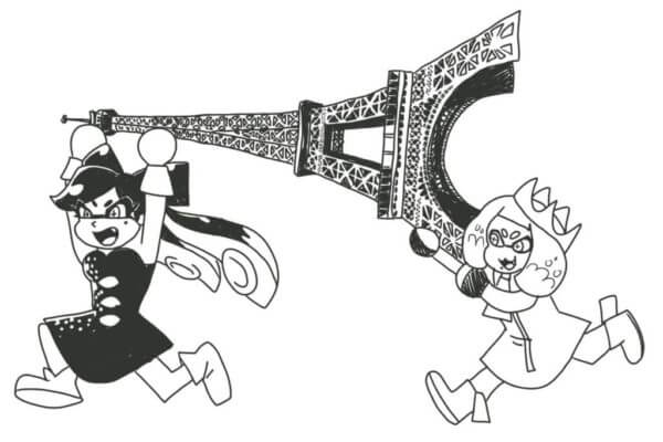 Dibujos de Los Hooligans Imparables Robaron La Torre Eiffel para colorear