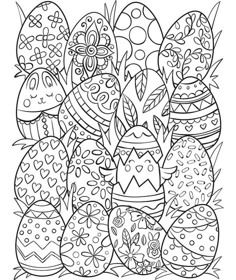 Dibujos de Los Huevos de Pascua para colorear