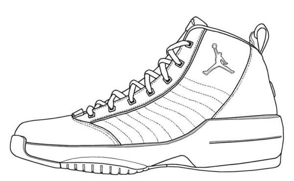 Dibujos de Los Jugadores De Baloncesto Prefieren Los Zapatos Nike para colorear