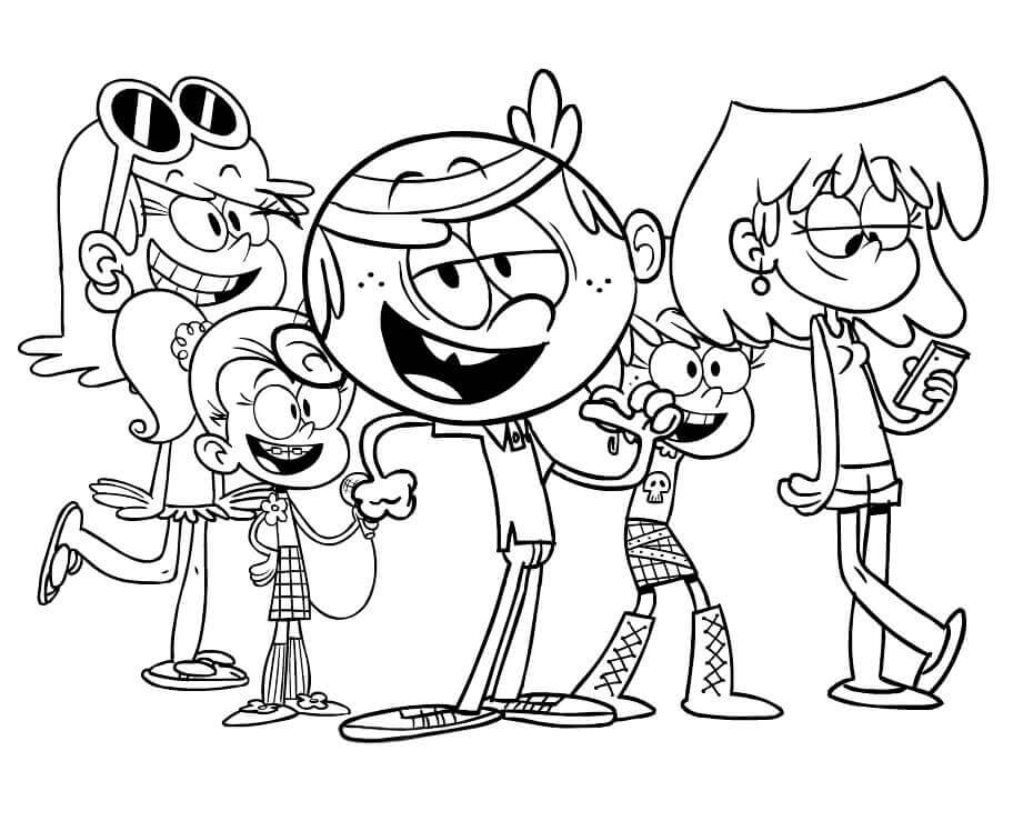 Los Personajes de la Casa Ruidosa para colorir