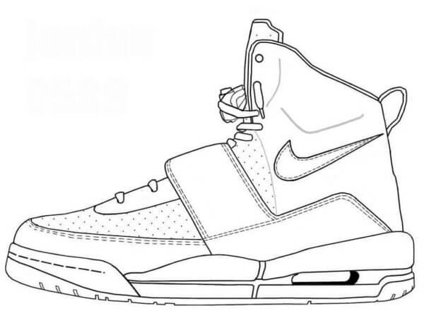 Dibujos de Los Zapatos De La Marca Nike Prácticamente No Tienen Fallas para colorear