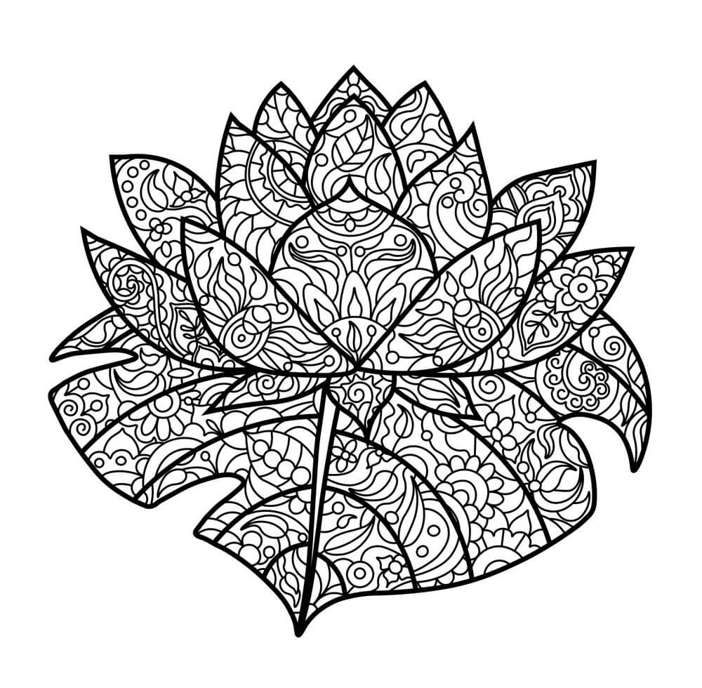 Dibujos de Lotus Adulto para colorear