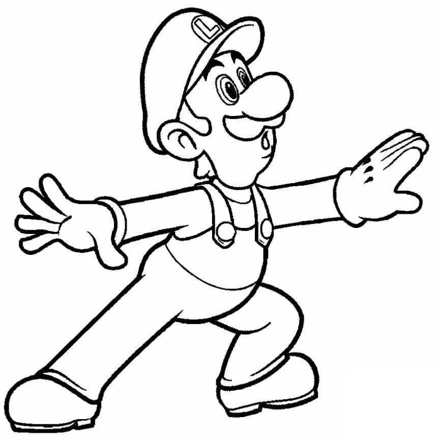 Luigi Básico para colorir