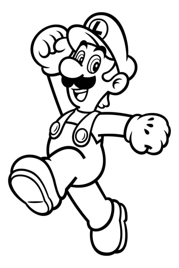 Luigi Normal para colorir