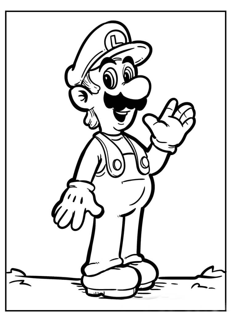 Dibujos de Luigi Simple para colorear