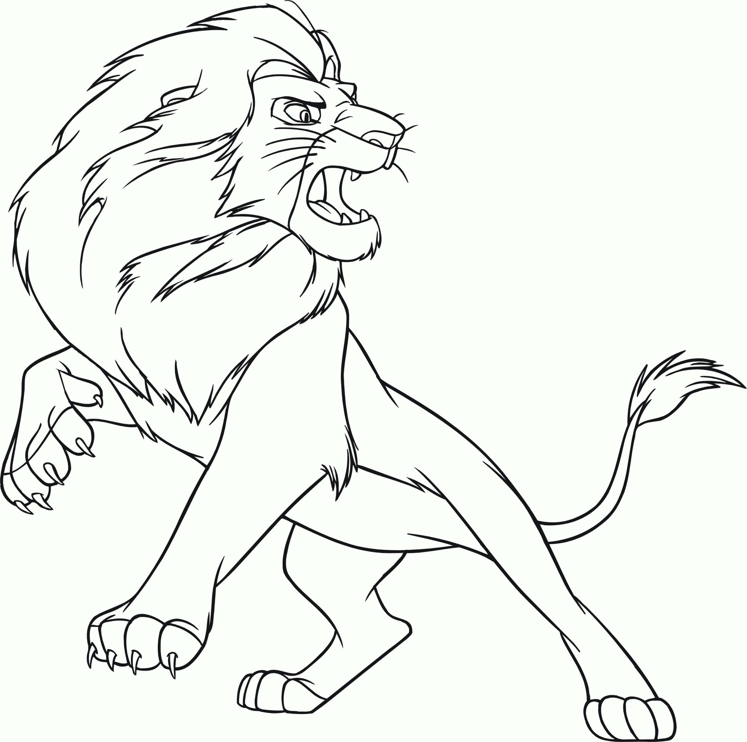 Dibujos de Majestuoso León para colorear