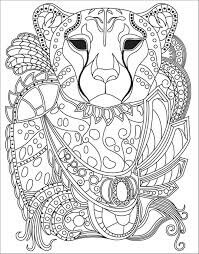 Dibujos de Mandala de Leopardo para colorear