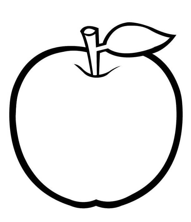 Dibujos de Manzana Simple para colorear