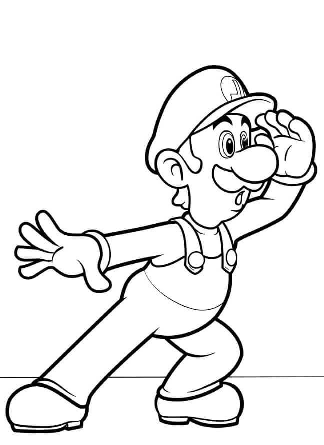 Mario Bros. Luigi para colorir