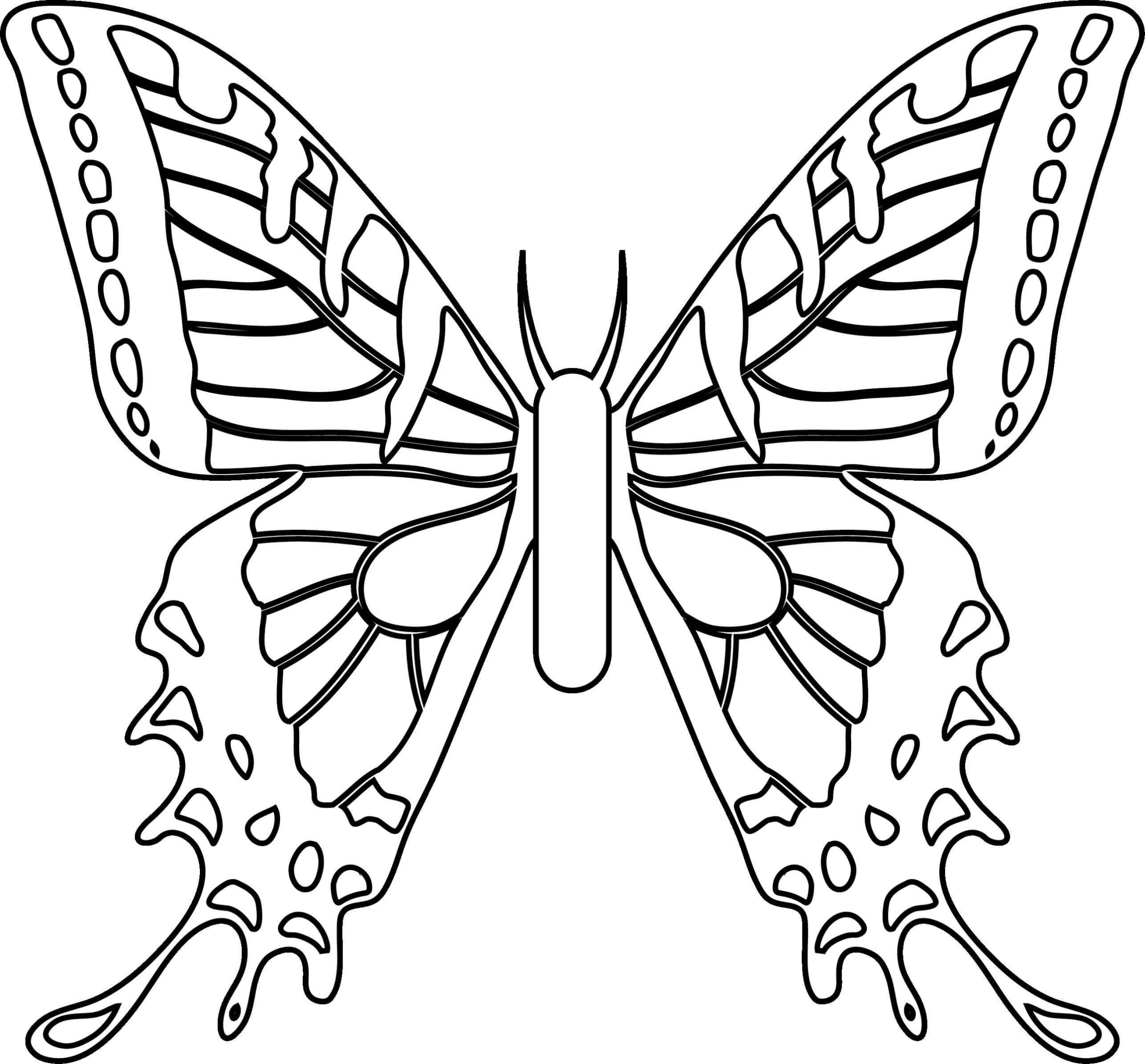 Dibujos de Mariposa Fantasma para colorear