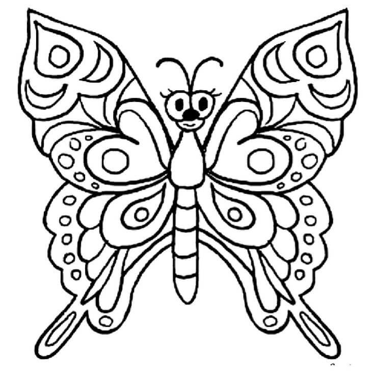 Dibujos de Mariposa Perfecta para colorear