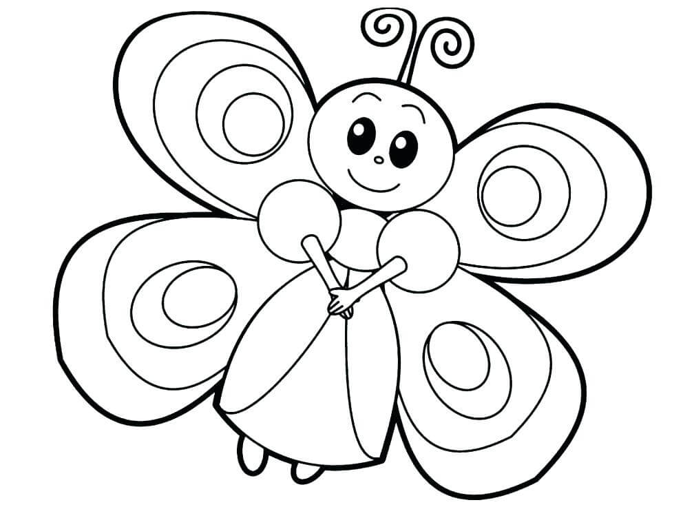 Dibujos de Mariposa de Hadas para colorear
