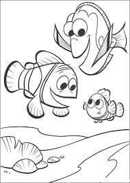 Marlin, Dory Y Nemo para colorir