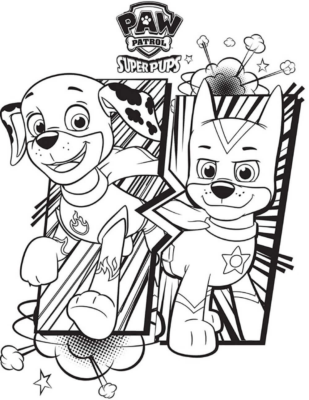 Dibujos de Marshall Patrulla Canina 1 para colorear