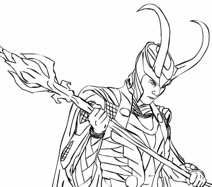 Dibujos de Marvel Loki para colorear