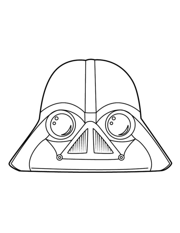 Máscara de Anakin Skywalker para colorir