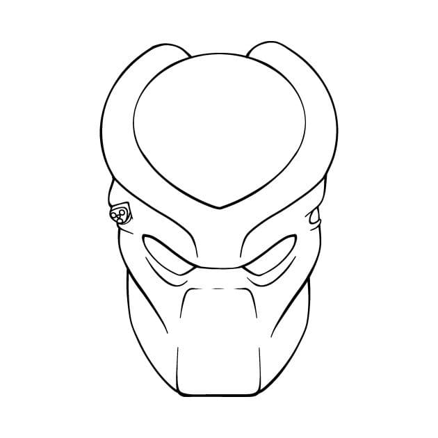 Máscara de Depredador para colorir