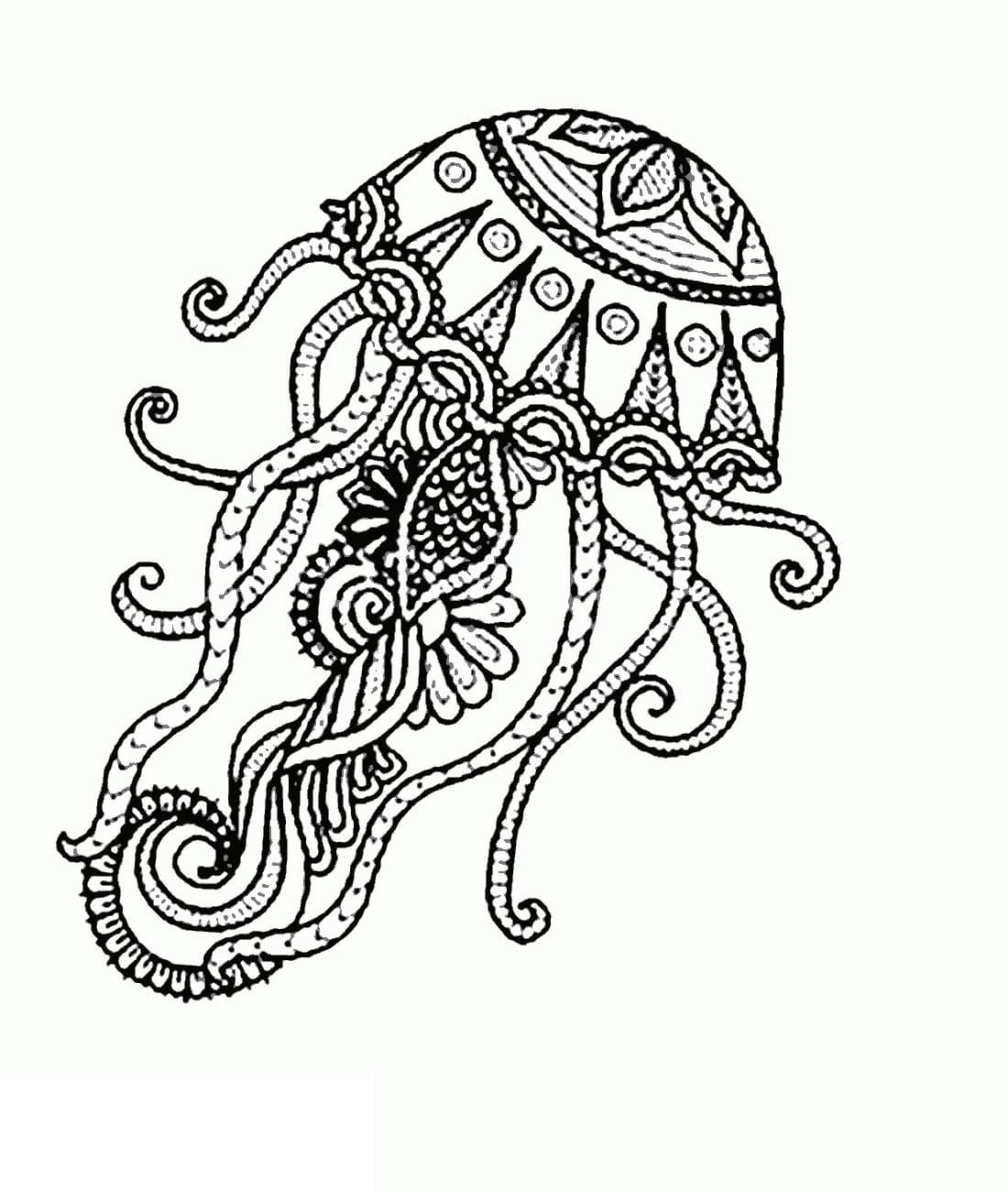 Dibujos de Medusa Adulta para colorear