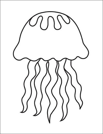 Medusa Básica para colorir