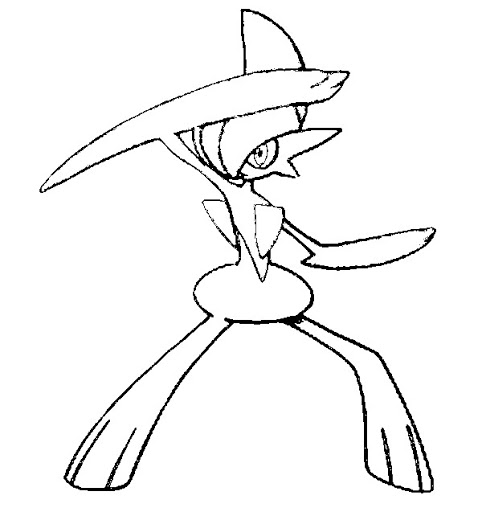 Mega Gallade para colorir